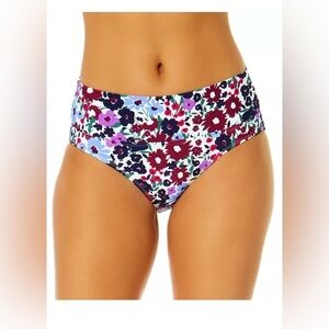 NWT  Anne Cole
Women's Printed Soft-Band Mid-Rise Bottoms large